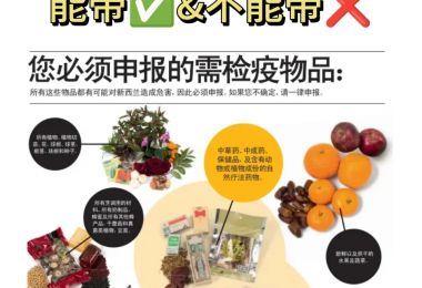 新西兰入境物品携带与申报指南