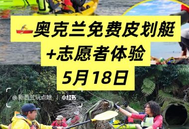 🚣‍♀️奥克兰5月免费皮划艇+志愿者体验